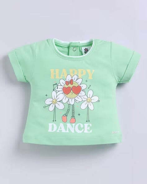 Florar Print Green Clothing Sets For Girls