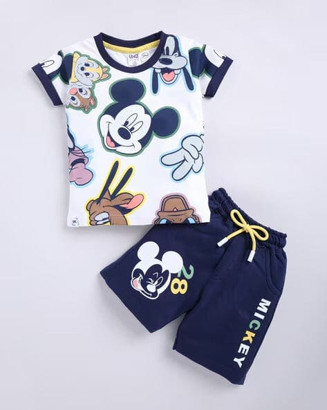 Printed Clothing Sets For Boys | Navy Blue