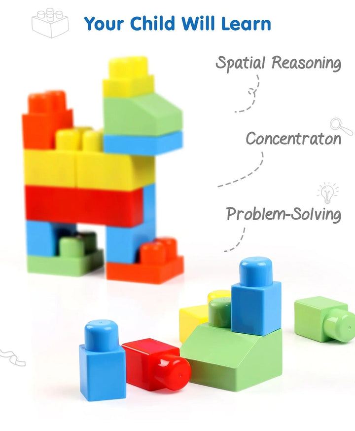 Mega Sized Blocks Toys | Building and Construction Block Set for Children | 80 Pcs