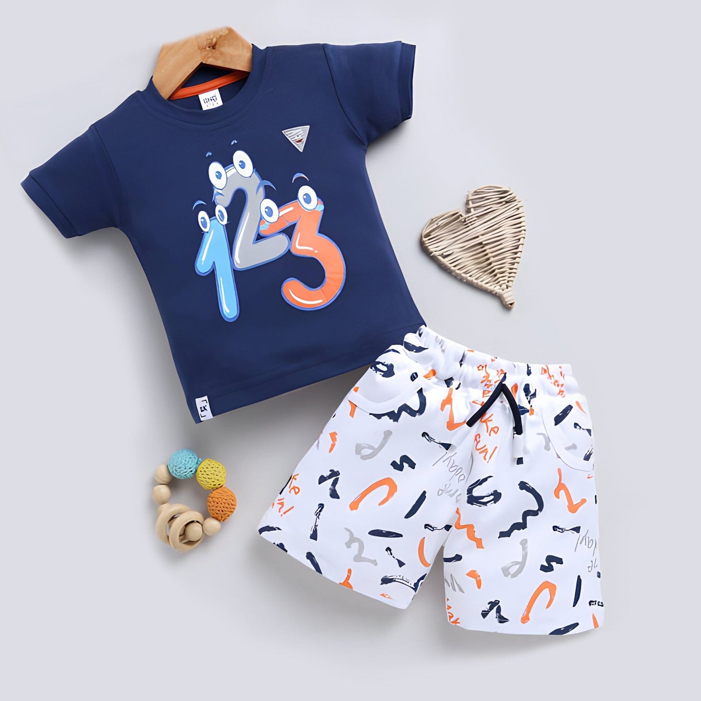 Clothing Sets For Boys | Travel Print | 100% Cotton | Navy