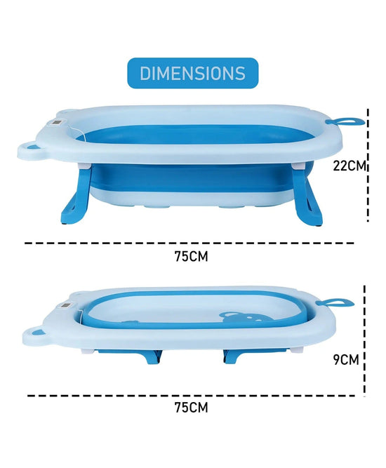 Folding Bath Tub For Baby With Drain Plug
