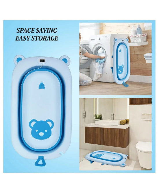 Folding Bath Tub For Baby With Drain Plug