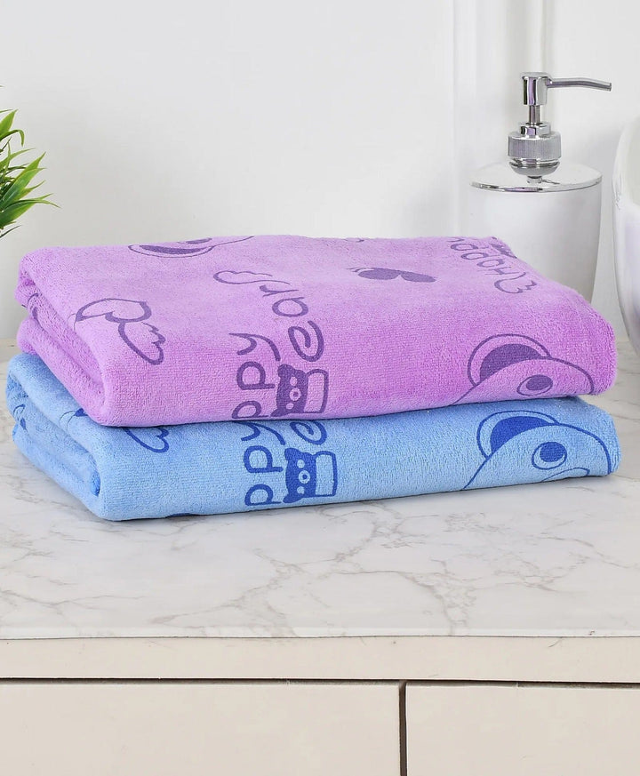 Baby 100% Cotton Towels | Pack of 2 | Random Colors