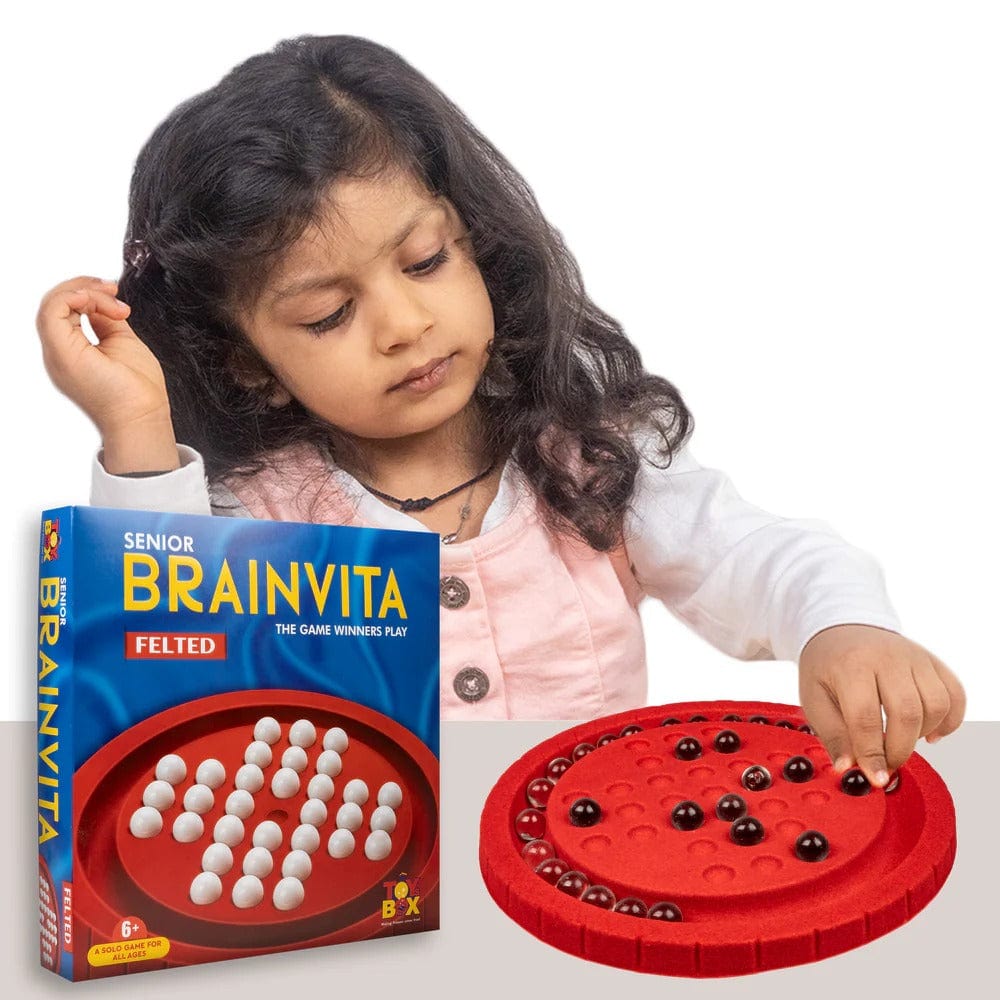 Brainvita Marble Solitaire | Board Game with 32 Marbles | +5Y