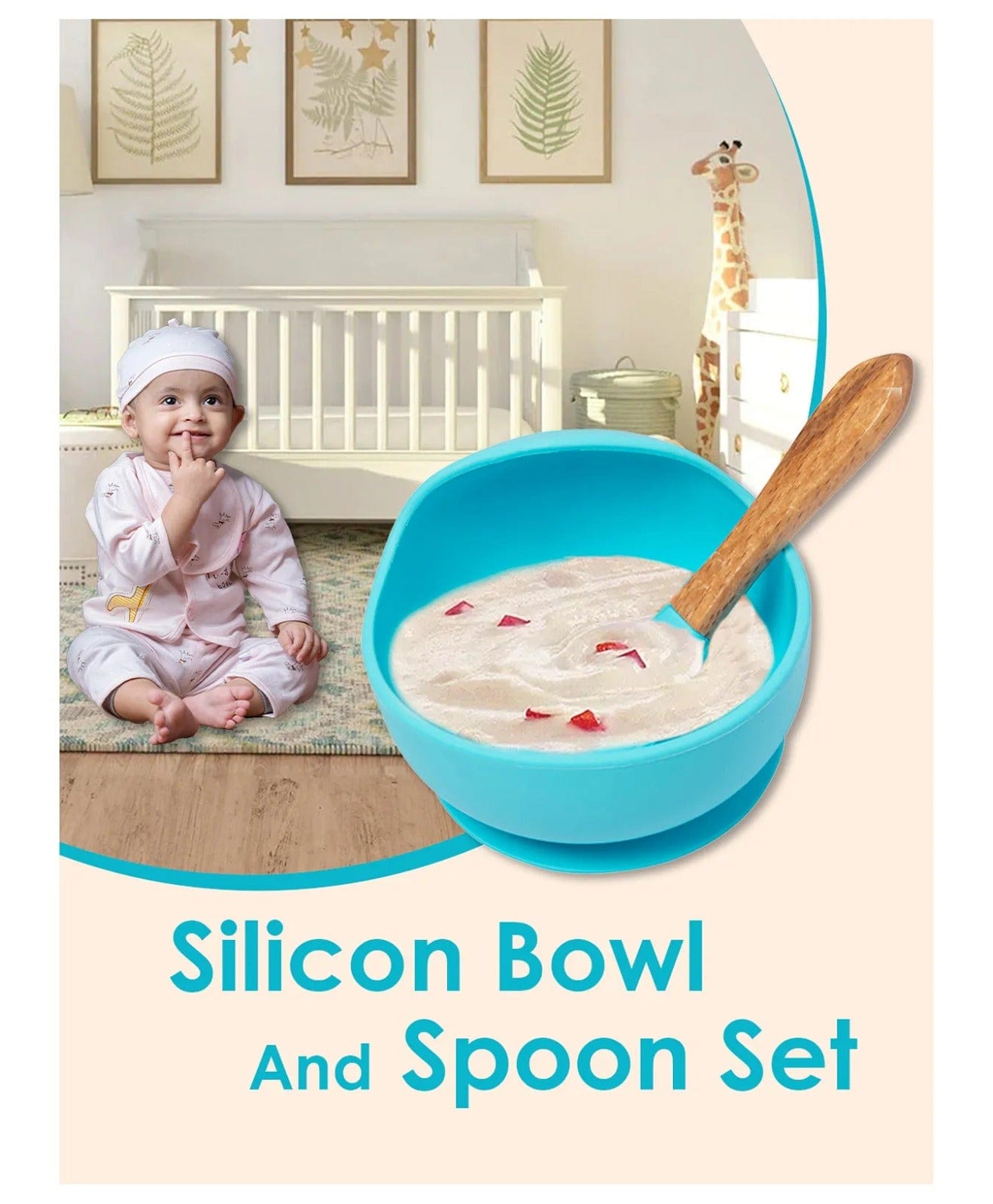 Baby Sticky Silicon Bowl Set | 06M+| 100% Food Grade Silicone
