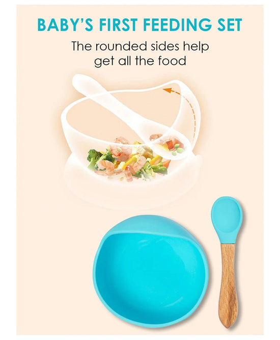 Baby Sticky Silicon Bowl Set | 06M+| 100% Food Grade Silicone