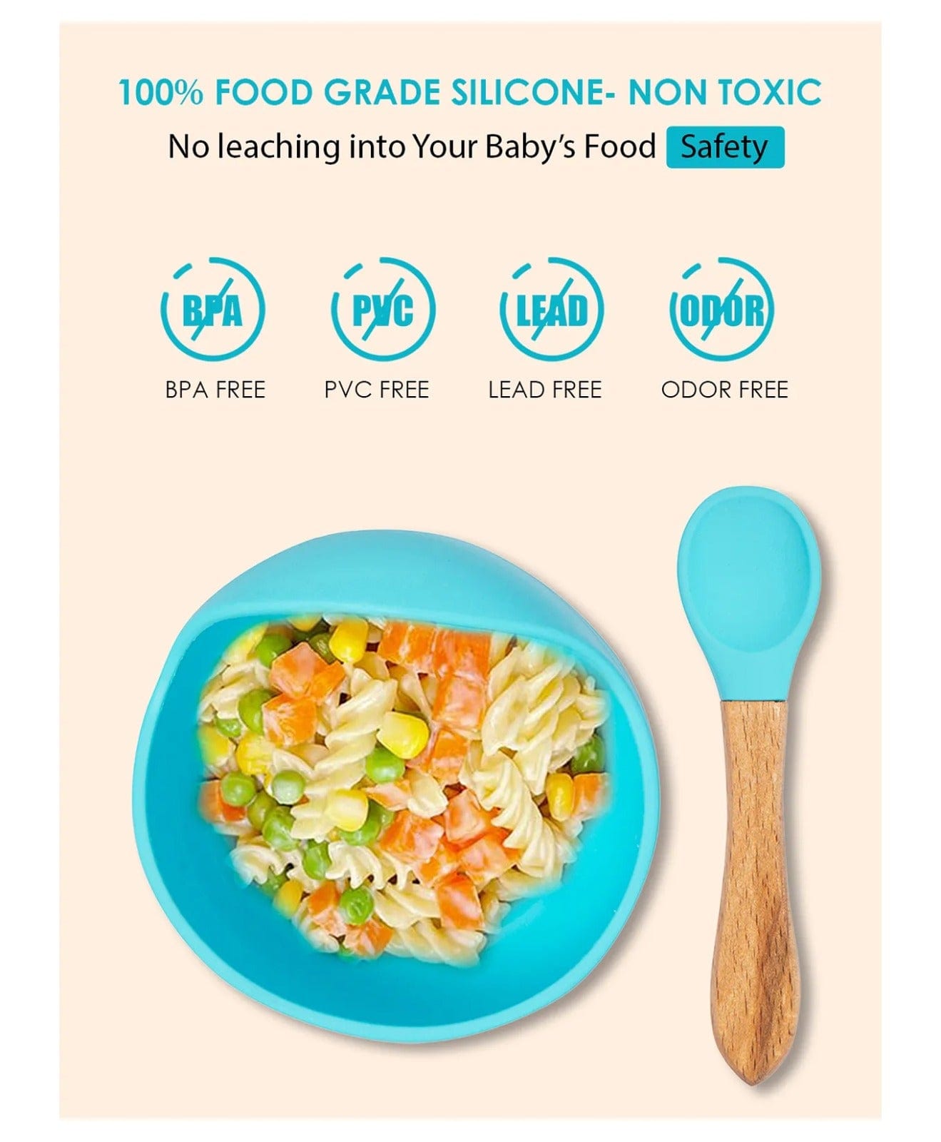 Baby Sticky Silicon Bowl Set | 06M+| 100% Food Grade Silicone