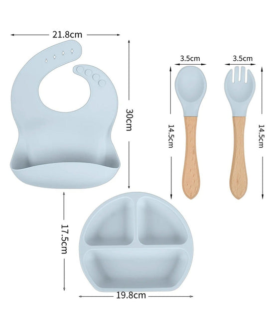 Baby Silicon Sticky Plate Set | 06M+| 100% Food Grade Silicone