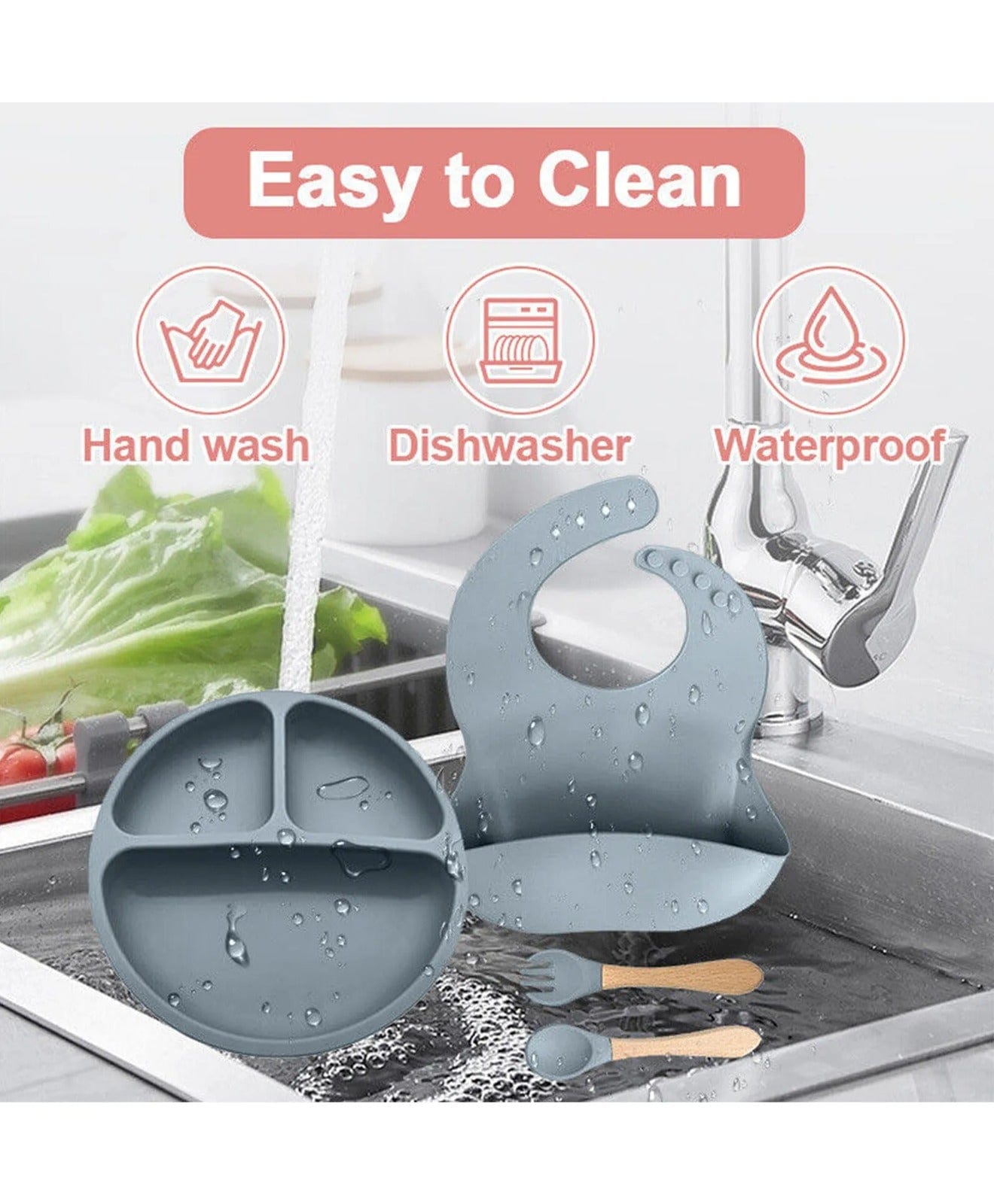 Baby Silicon Sticky Plate Set | 06M+| 100% Food Grade Silicone