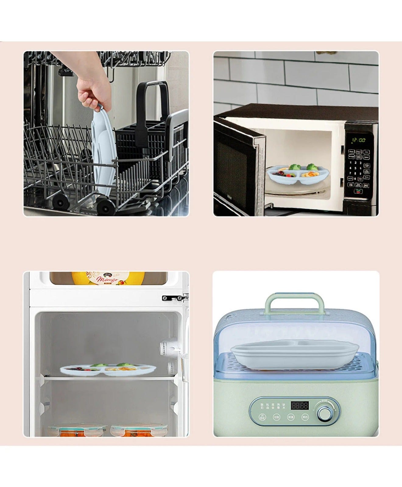 Baby Silicon Sticky Plate Set | 06M+| 100% Food Grade Silicone