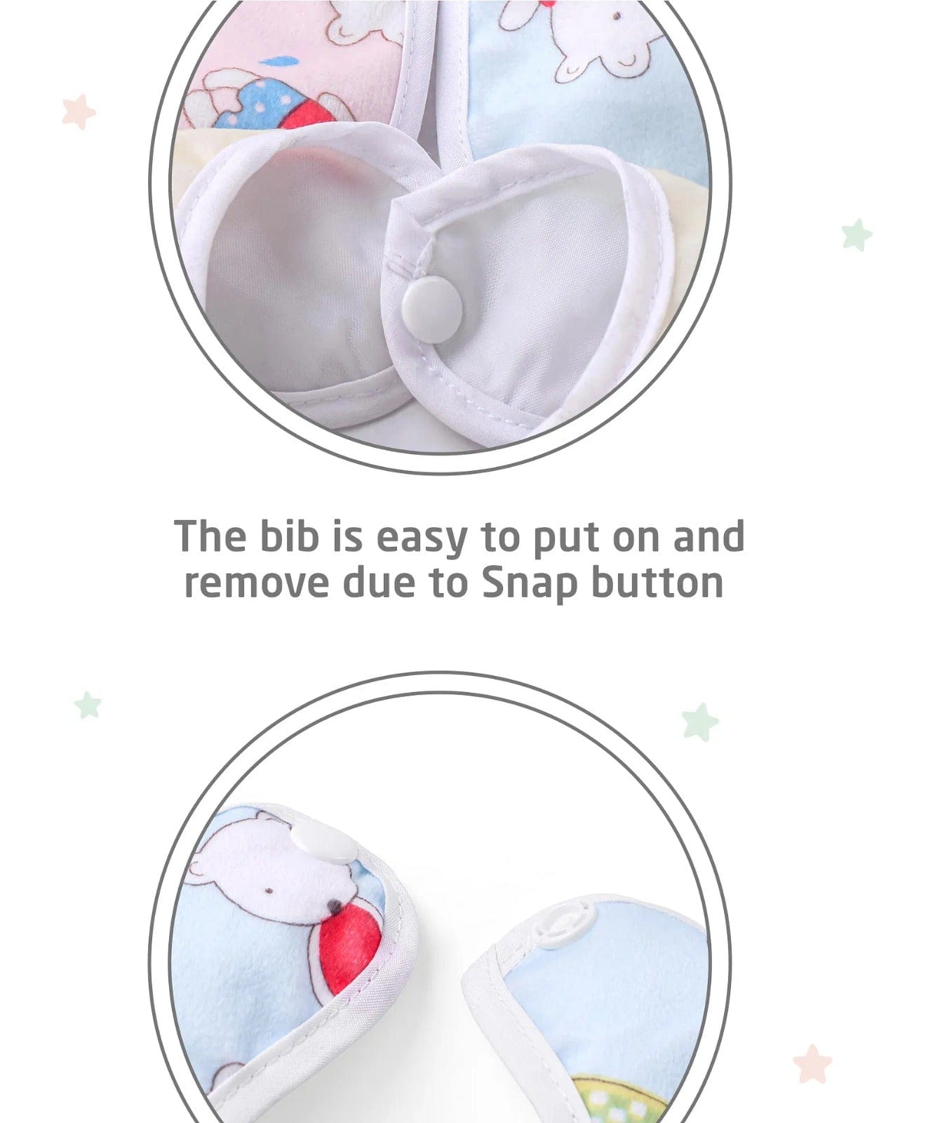 Waterproof Feeding Bibs For Babies | Pack of 3 | Unisex