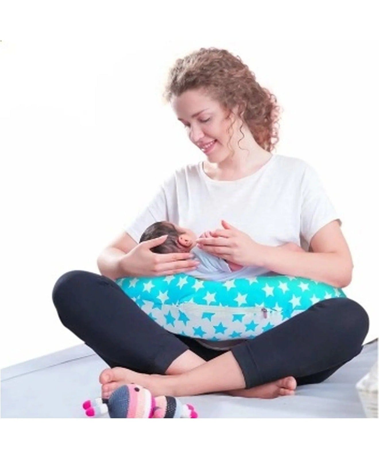 Breast Feeding Recron Pillow | Zip Buckle Adjust Nursing | 100% Cotton