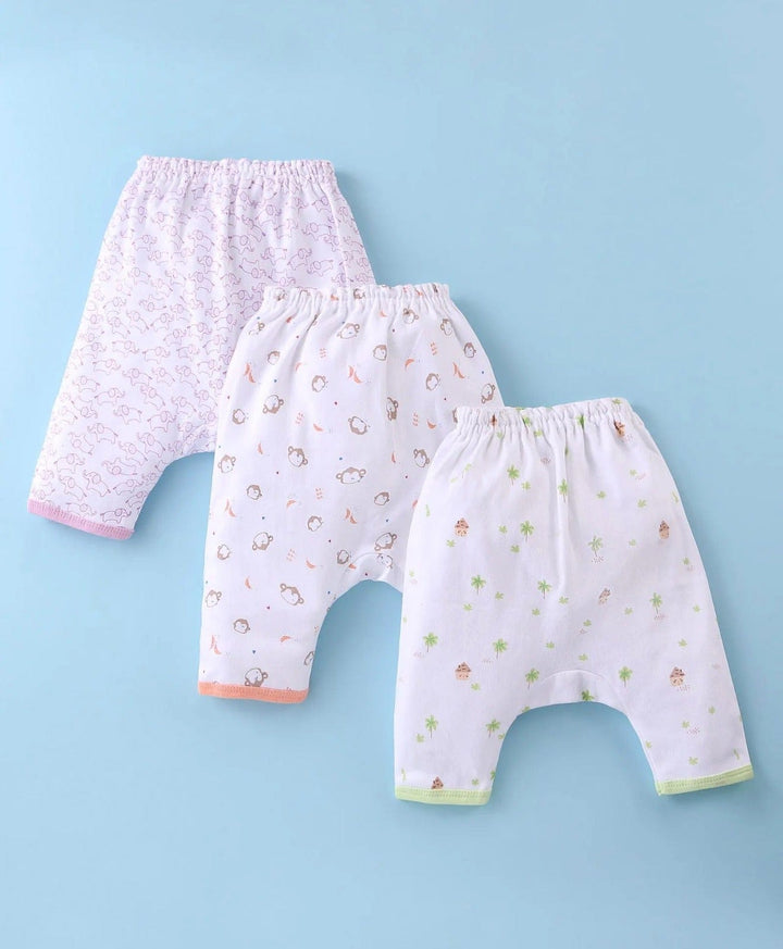 Diaper Pajama For Newborn Babies | Unisex | Pack of 3 | White