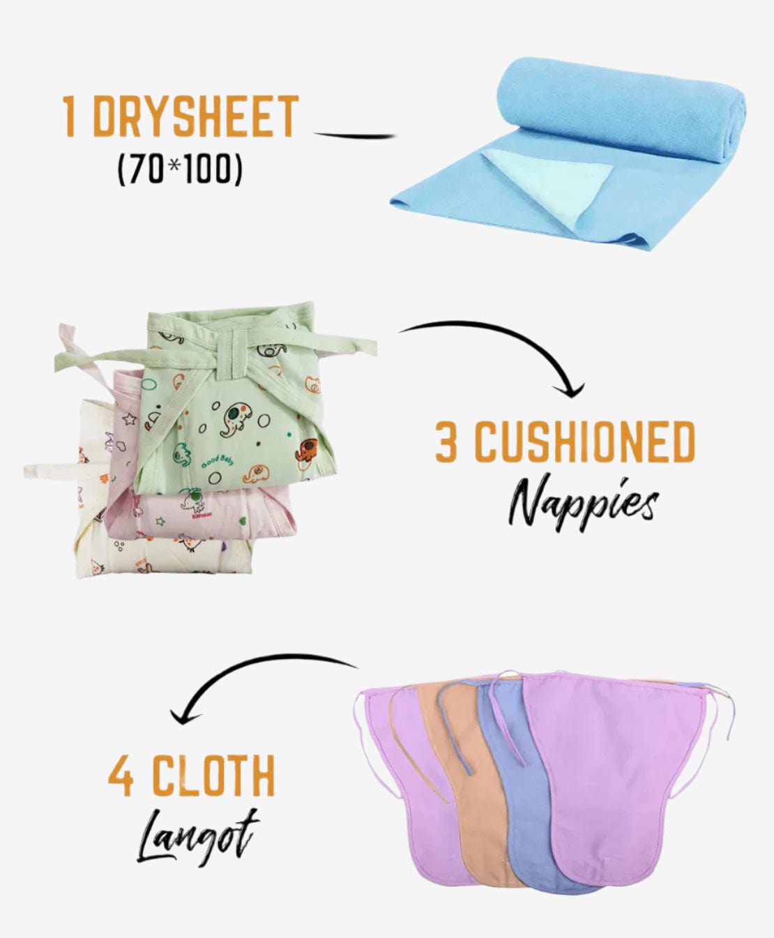 NewBorn Nappy Combo | Diapering Combo For Baby | Pack of 13 |  Multicolour