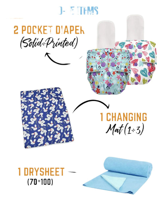 Baby Nappy Comb Set | Diaper Combo For Babies | Pack of 15 | Multicolour