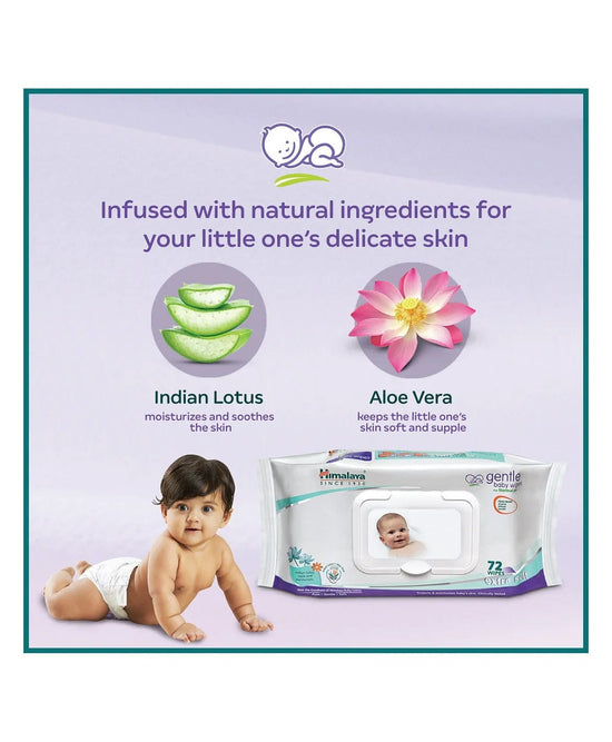 Himalaya Herbal Gentle Baby Wipes | 72 Pieces