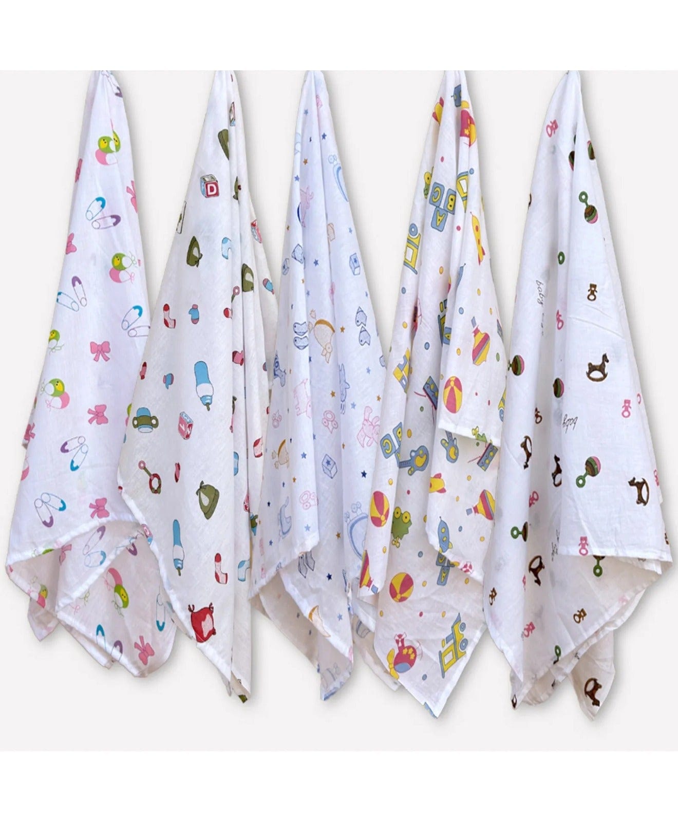Muslin Wrapper For Newborn | Muslin Swaddles For Newborn | MultiPack | White