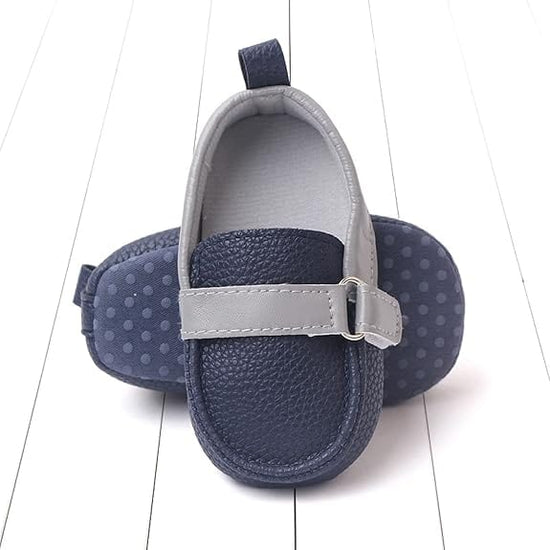 Partywear Loafer Shoes For Baby Boys | Anti Slip | Navy