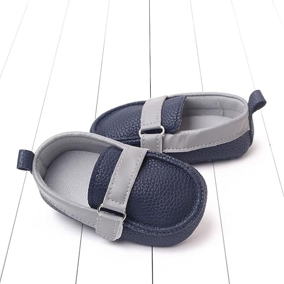 Partywear Loafer Shoes For Baby Boys | Anti Slip | Navy