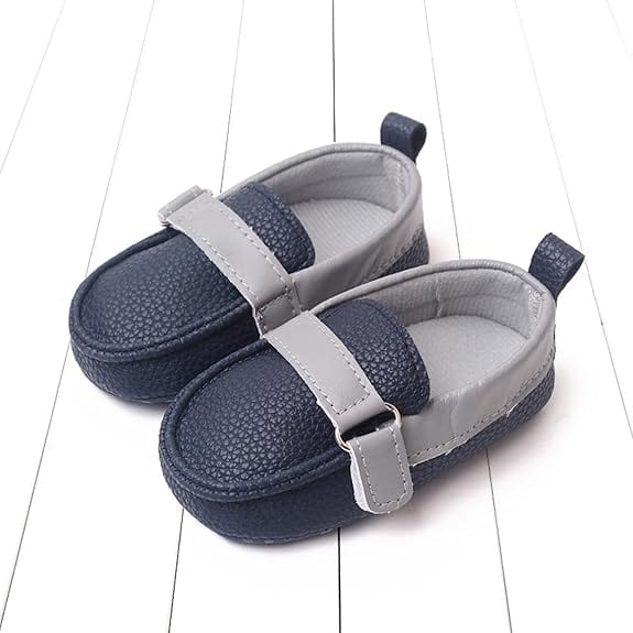 Partywear Loafer Shoes For Baby Boys | Anti Slip | Navy