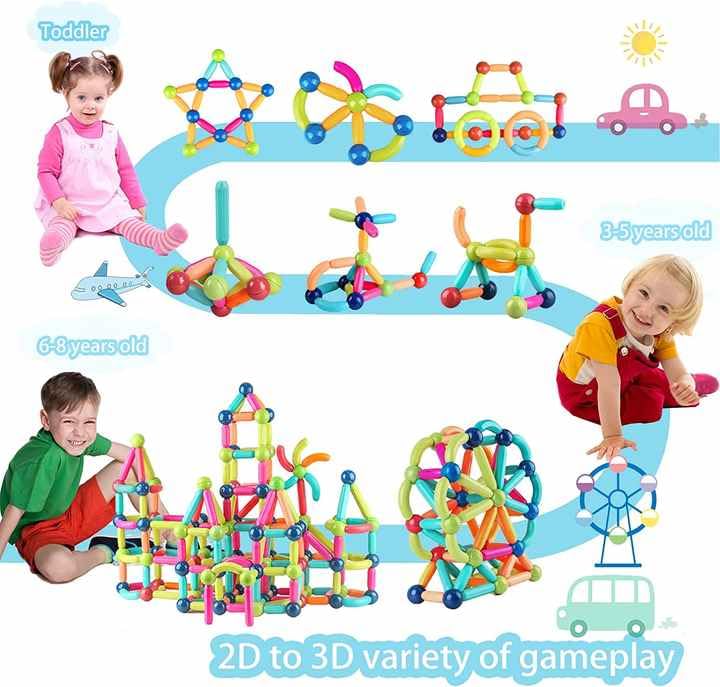 Magnetic Sticks Building Blocks Toy For Kids