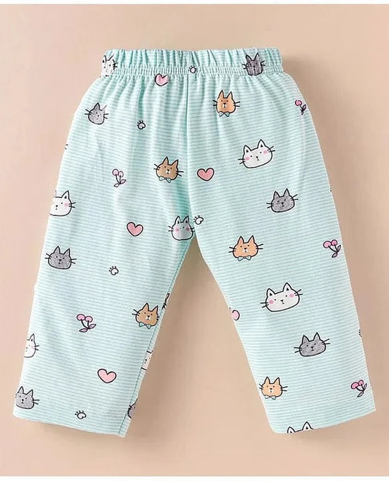 Blue Teddy Girls Full Sleeve Sleepwear Set