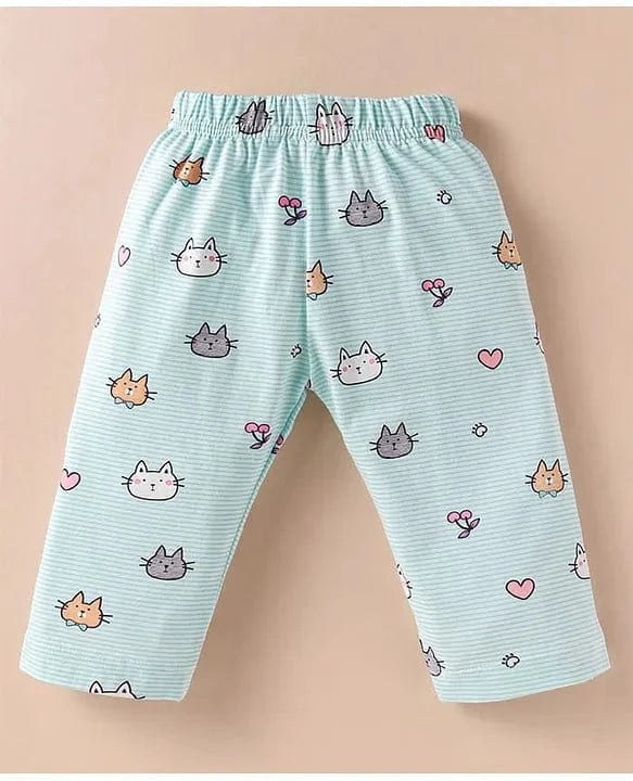 Blue Teddy Girls Full Sleeve Sleepwear Set