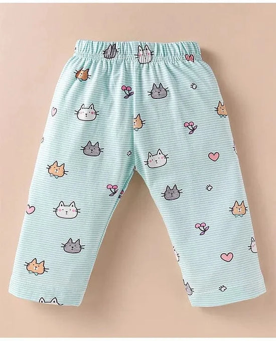 Blue Teddy Girls Full Sleeve Sleepwear Set