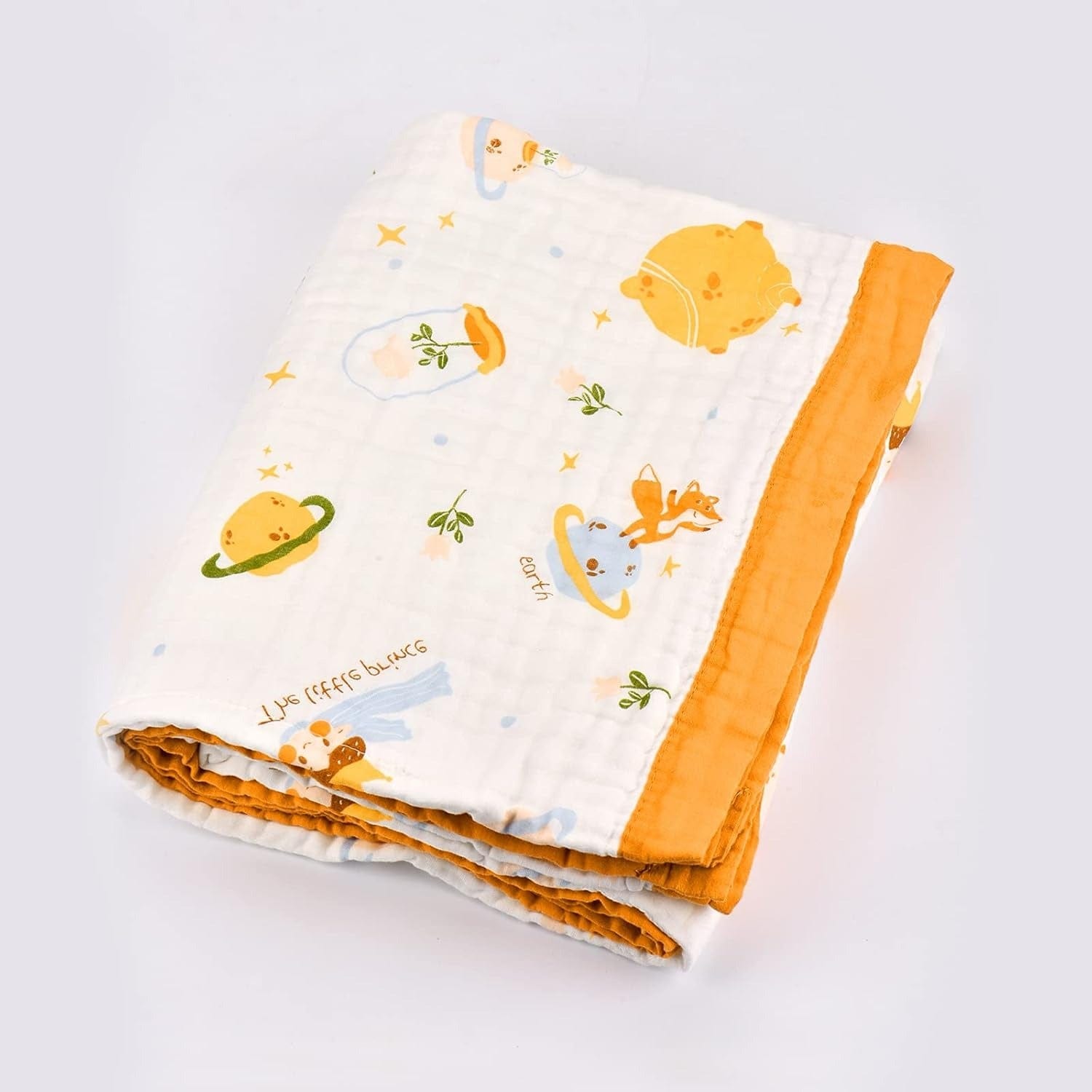 6 Layers Muslin Dohar For Newborn baby | 100% Cotton | Blue