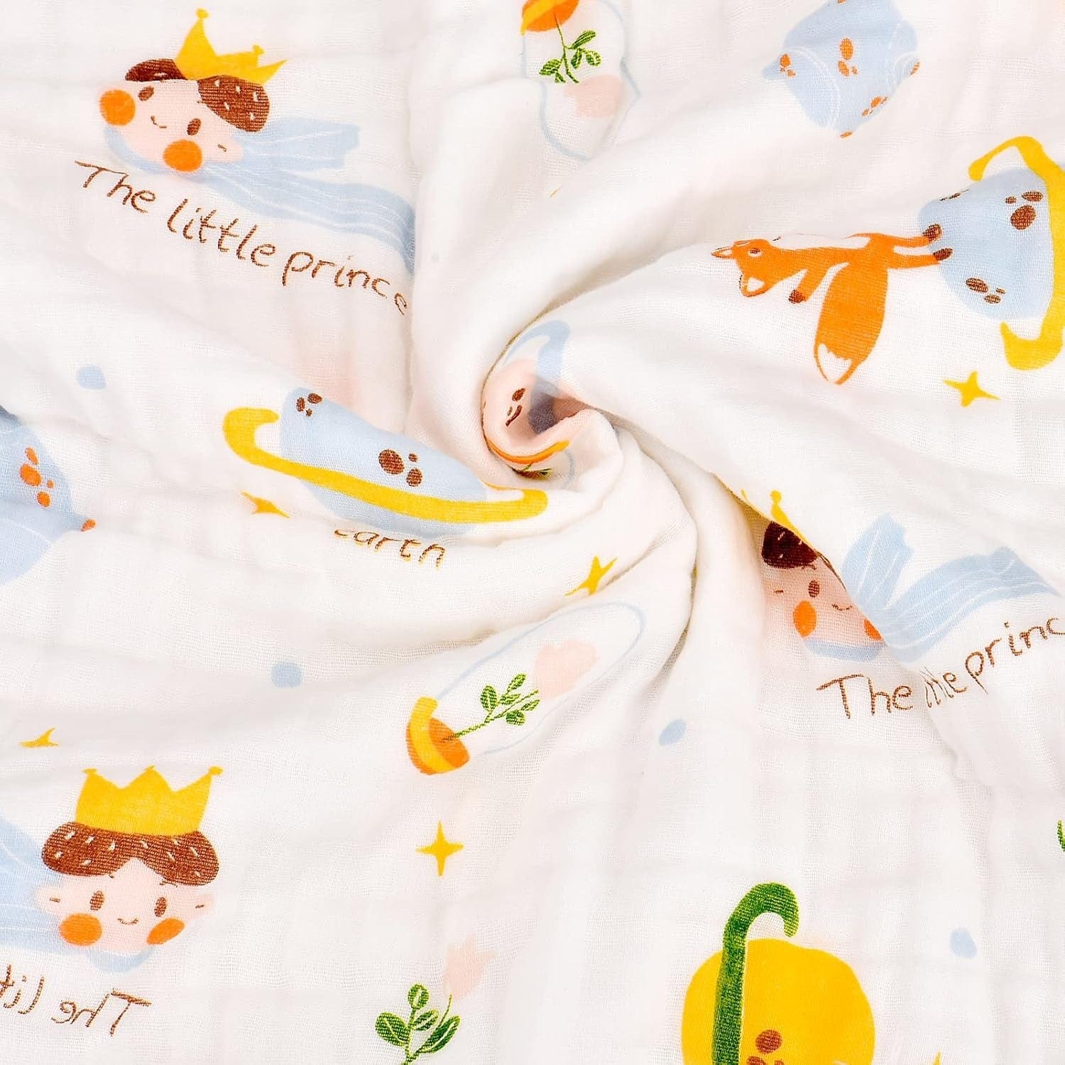 6 Layers Muslin Dohar For Newborn baby | 100% Cotton | Blue