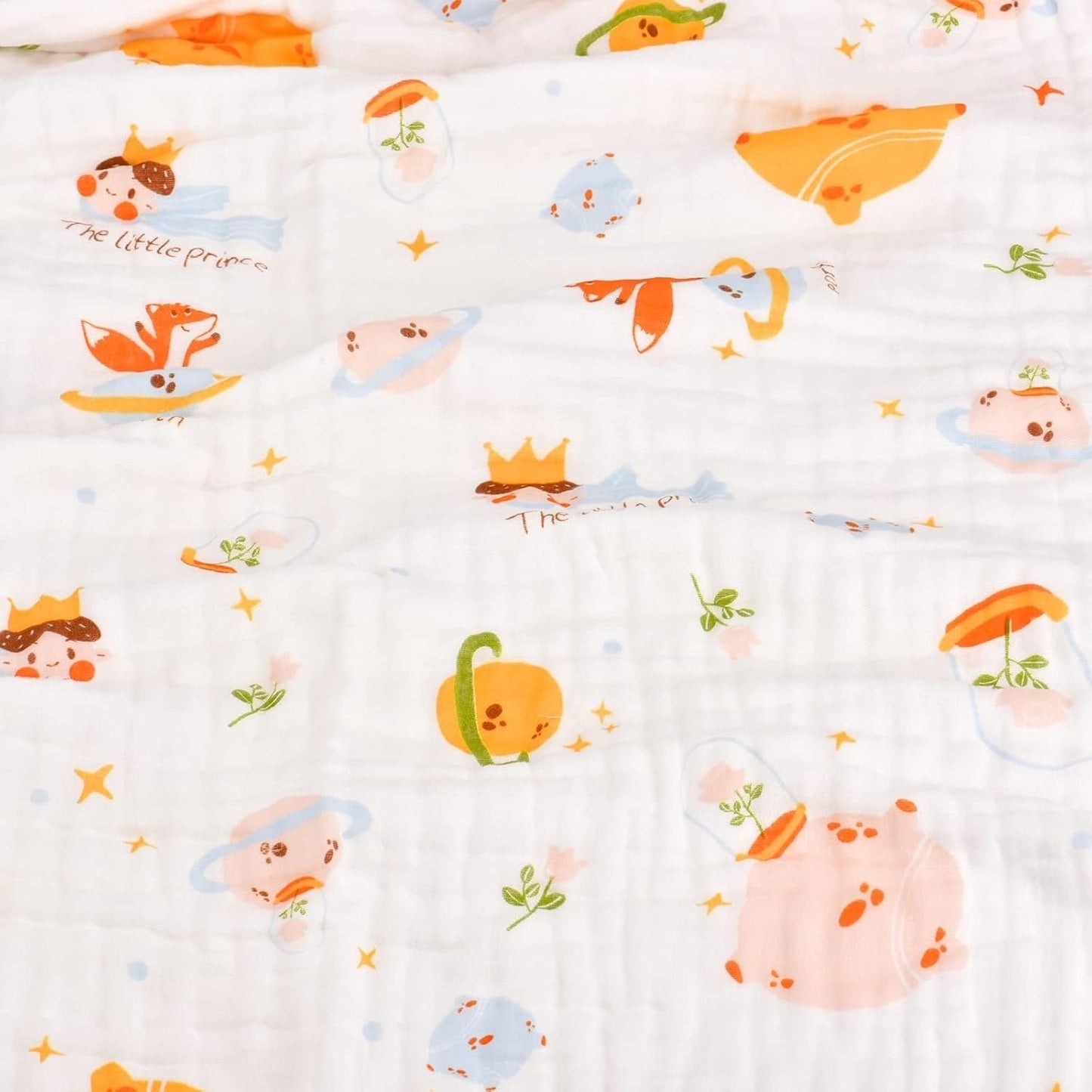 6 Layers Muslin Dohar For Newborn baby | 100% Cotton | Blue