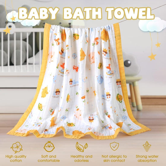 6 Layers Muslin Dohar For Newborn baby | 100% Cotton | Blue