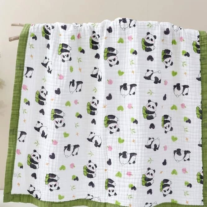 6 Layers Muslin Dohar For Newborn baby | 100% Cotton | Blue