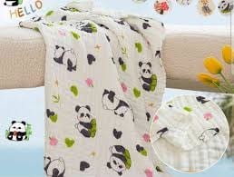 6 Layers Muslin Dohar For Newborn baby | 100% Cotton | Blue