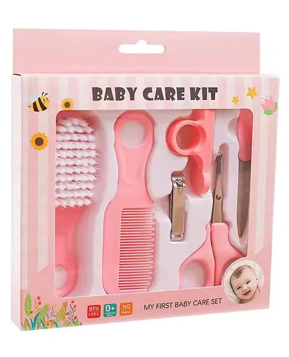 Pink Portable Baby Care Set – 6 Essentials for Newborns