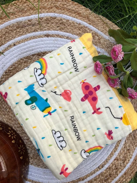 Baby Muslin Dohar For Babies | 100% Cotton | 6 Layers