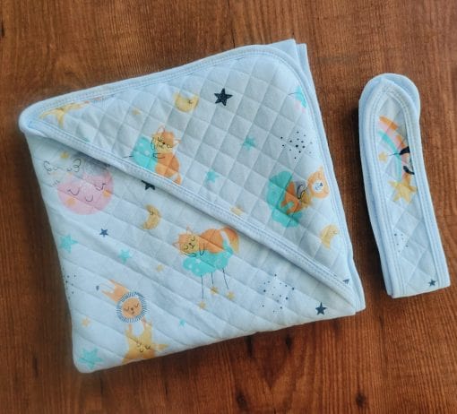 Newborn Hooded Quilted Envelope Wrap | Ultra-Soft & Warm by BabyPlams | Random Design