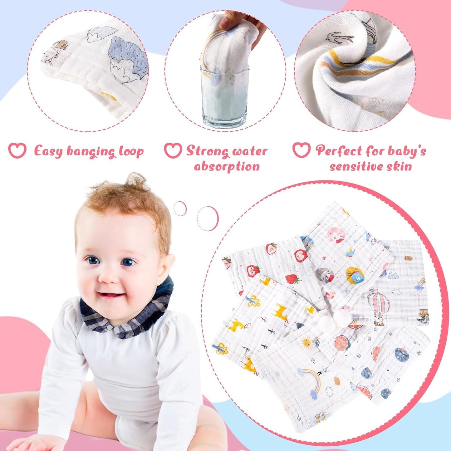 Reusable Baby Wipes & Towels | Pack of 5