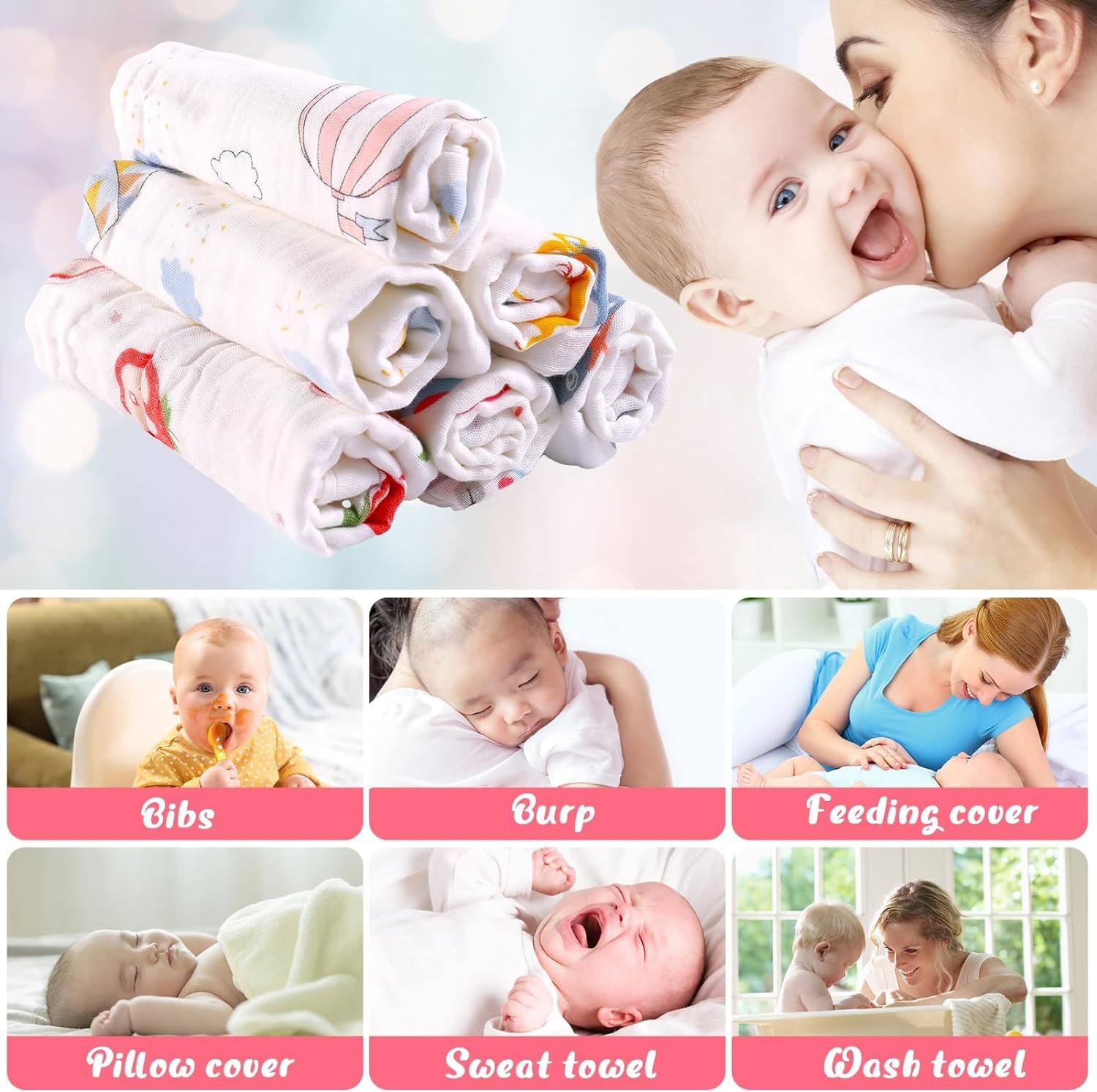 Reusable Baby Wipes & Towels | Pack of 5