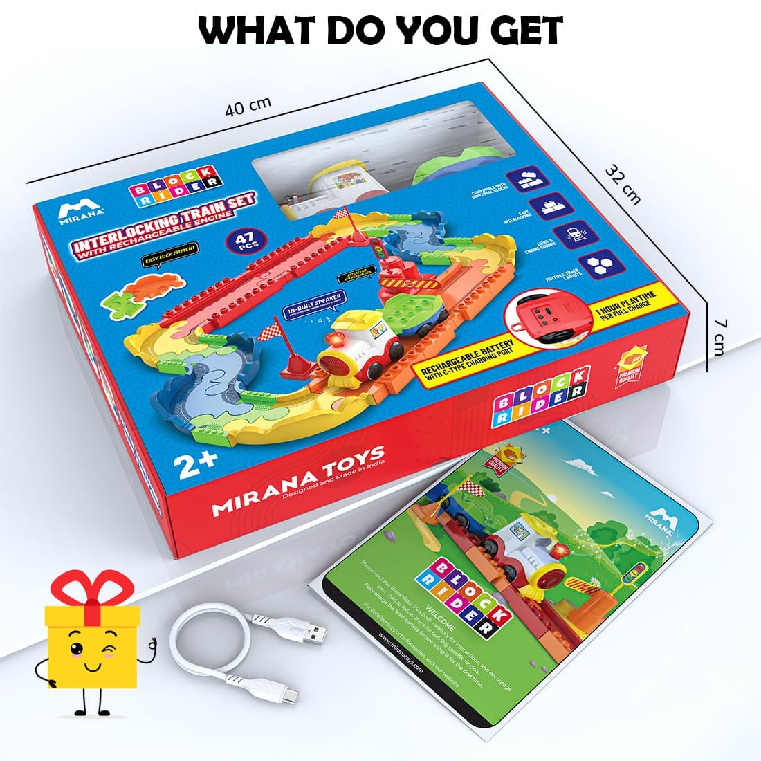 Toy Train Set with Colorful & Multiple Track Layout