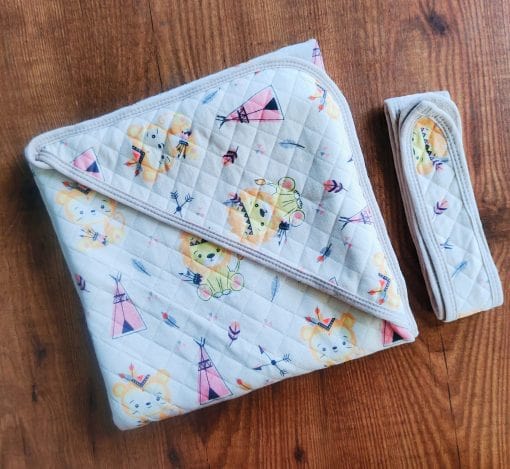 Newborn Hooded Quilted Envelope Wrap | Ultra-Soft & Warm by BabyPlams | Random Design