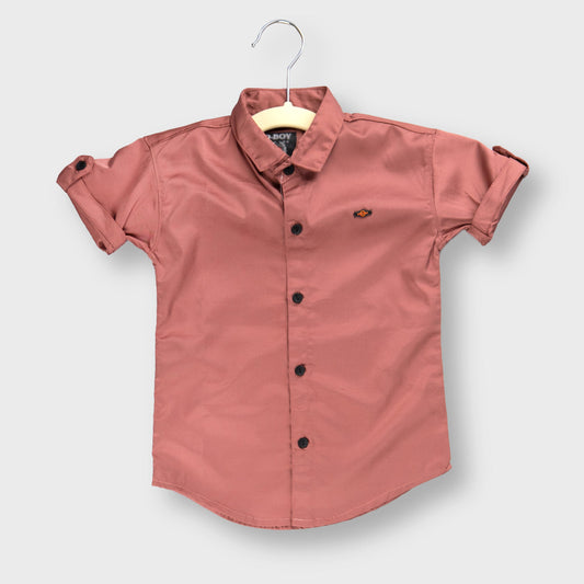 Half Sleeves Shirts For Boys | 2-6 Years | 71175 Rust