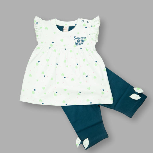 Baba Suit For Girls || 0-9 Months || MT1018 Green