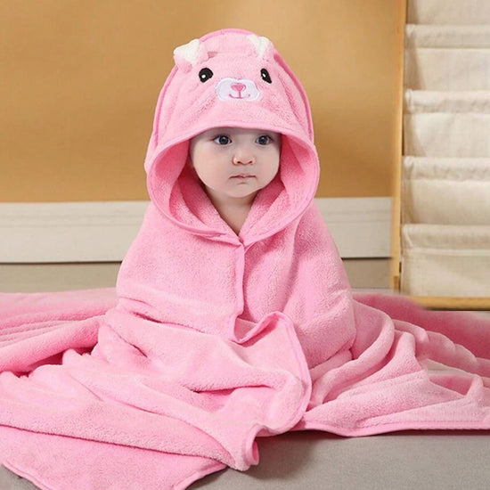 Baby Fleece Bath Towel | Non Linting | 80 x 80 cm