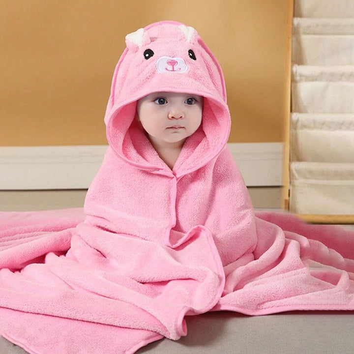 Baby Fleece Bath Towel | Non Linting | 80 x 80 cm