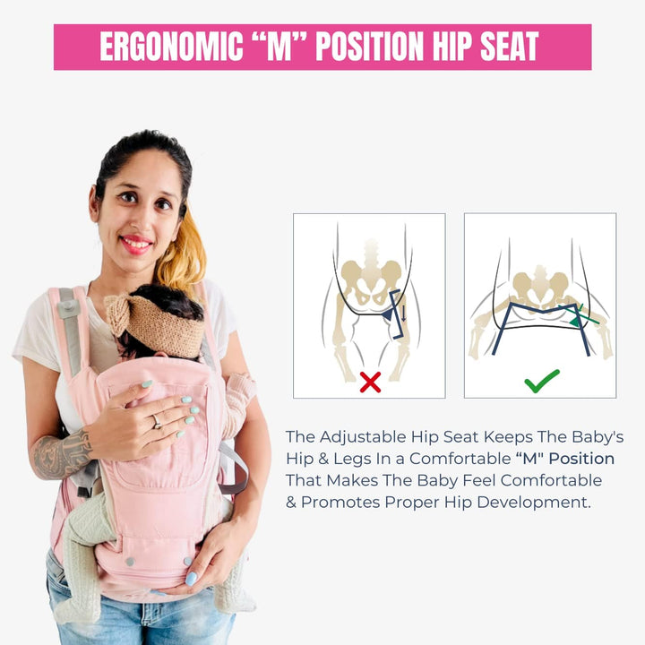 BabyPalms Baby Carrier with Hip Seat – Comfortable & Breathable