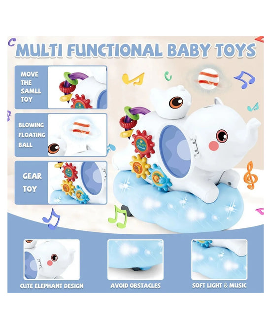 Funny Elephant Musical Walking Toy for Kids 3+ | Moving Elephant with Lights, Sounds & Floating Ball