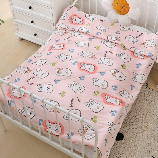 Super Soft Baby Qulit Blankets | Comforter For Boys & Girls | 120 x 150 cm  | Glace Cotton  | Ranbdom Design