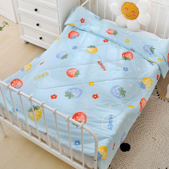 Super Soft Baby Qulit Blankets | Comforter For Boys & Girls | 120 x 150 cm  | Glace Cotton  | Ranbdom Design