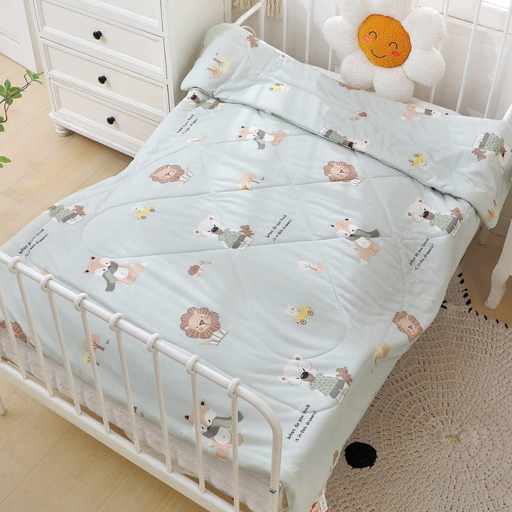 Super Soft Baby Qulit Blankets | Comforter For Boys & Girls | 120 x 150 cm  | Glace Cotton  | Ranbdom Design
